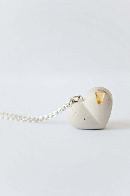 Concrete Heart Necklace