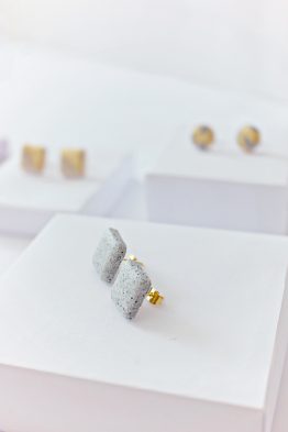 Granite Square Stud Earrings