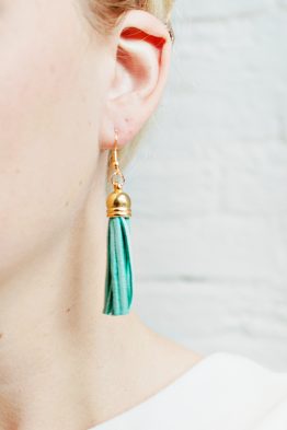 Tassel Earrings - Aqua