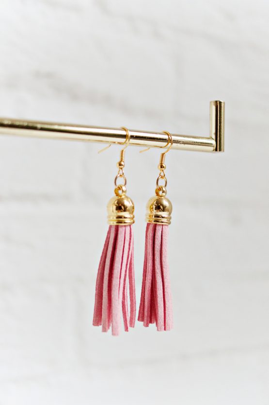 Tassel Earrings - Soft Pink